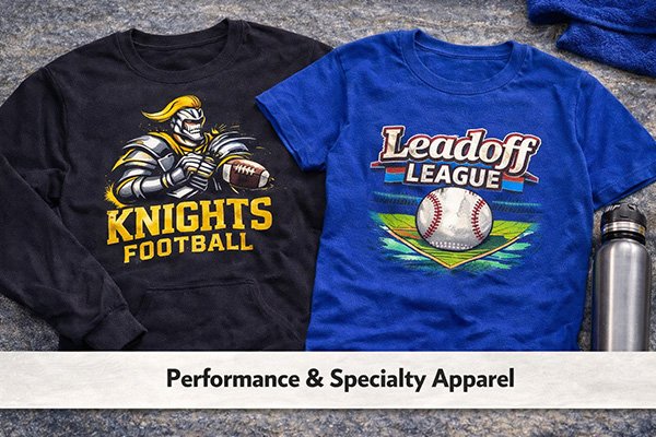 Custom DTF printed performance apparel