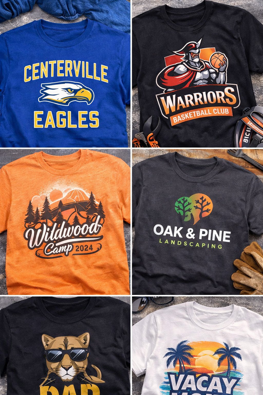 Custom DTF printed shirts hoodies and apparel