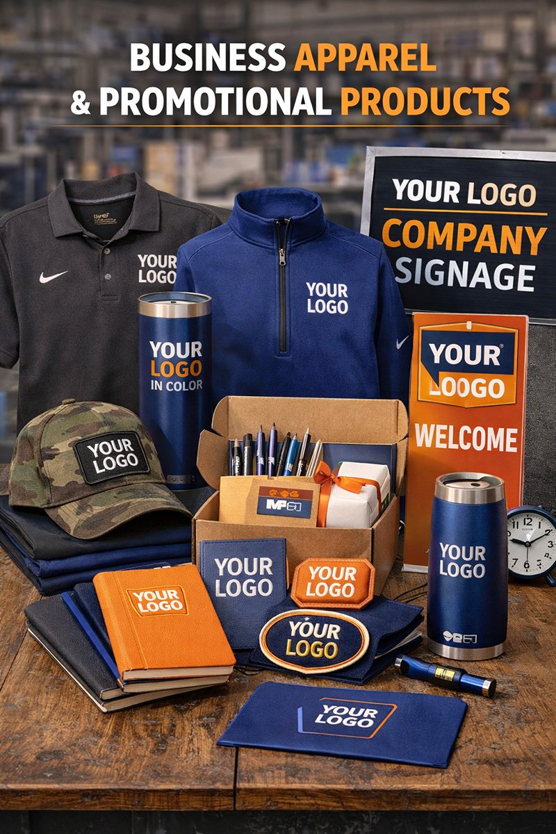 Branded apparel and promotional products for businesses