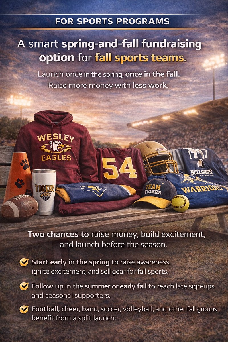 Fall sports fundraising and spirit wear placeholder