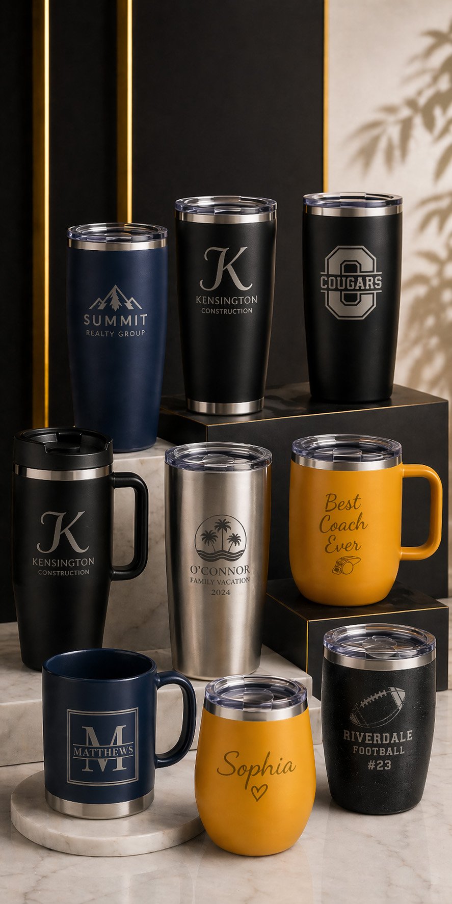 Custom engraved and personalized Polar Camel drinkware ideas