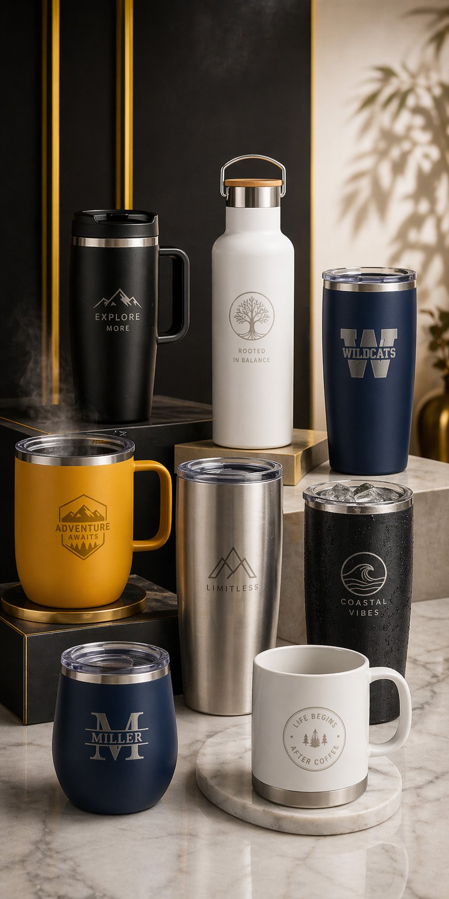 Premium Polar Camel drinkware collection with custom branding