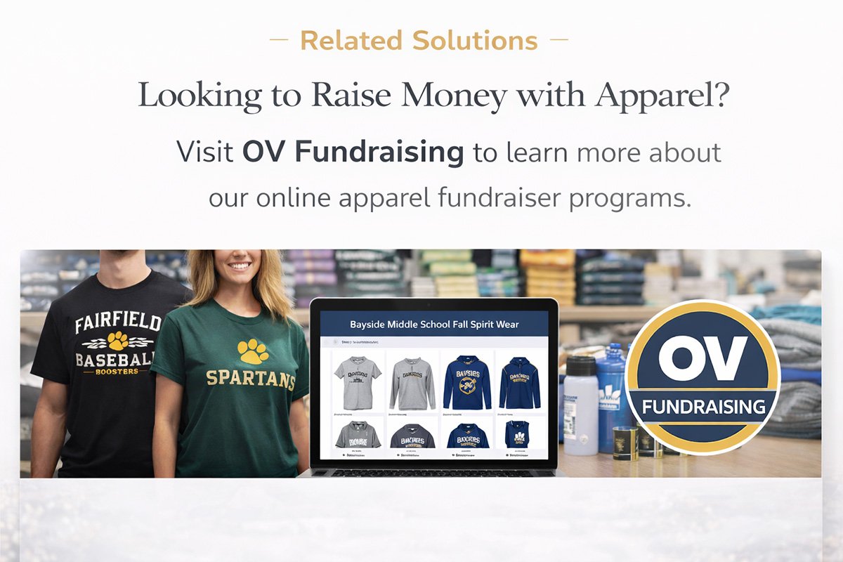 Fundraising apparel programs for schools and teams