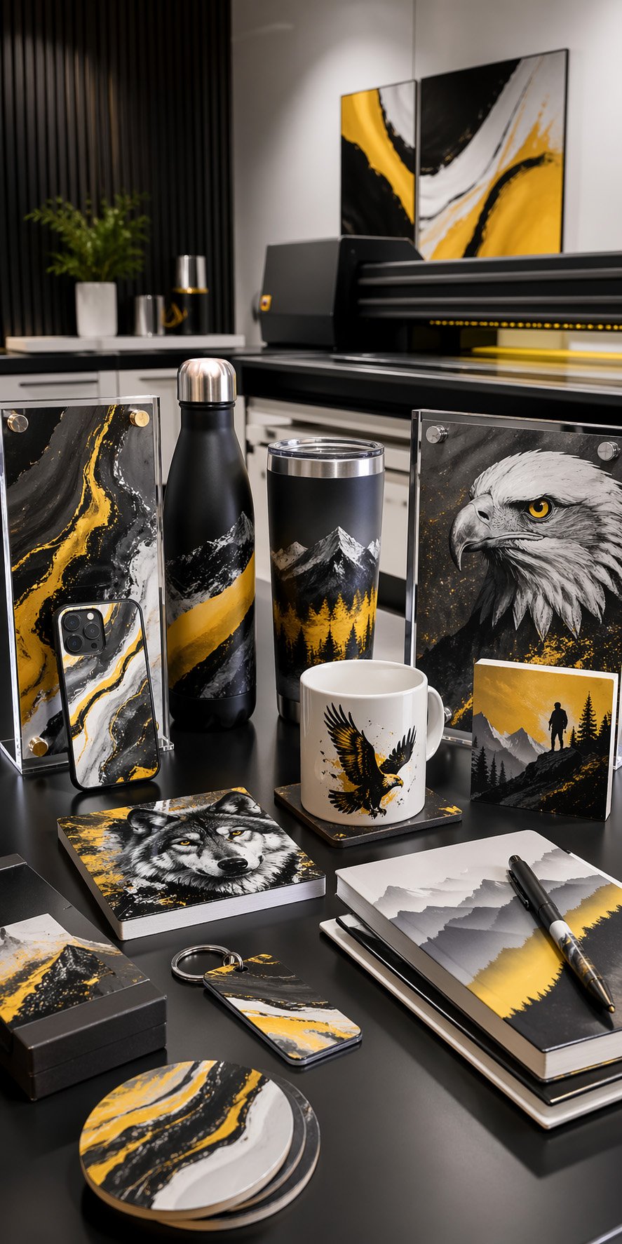 Custom UV printing on promotional products, hard goods, signs, and personalized items by Printeesweet